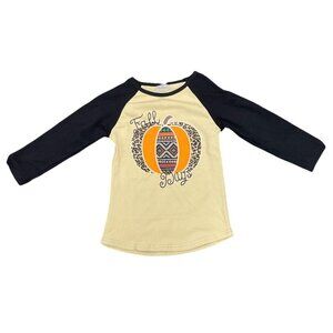 Kids Fall Days Raglan Shirt Size 3T Yellow & Black